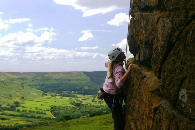 Climbing at Brimham Rocks